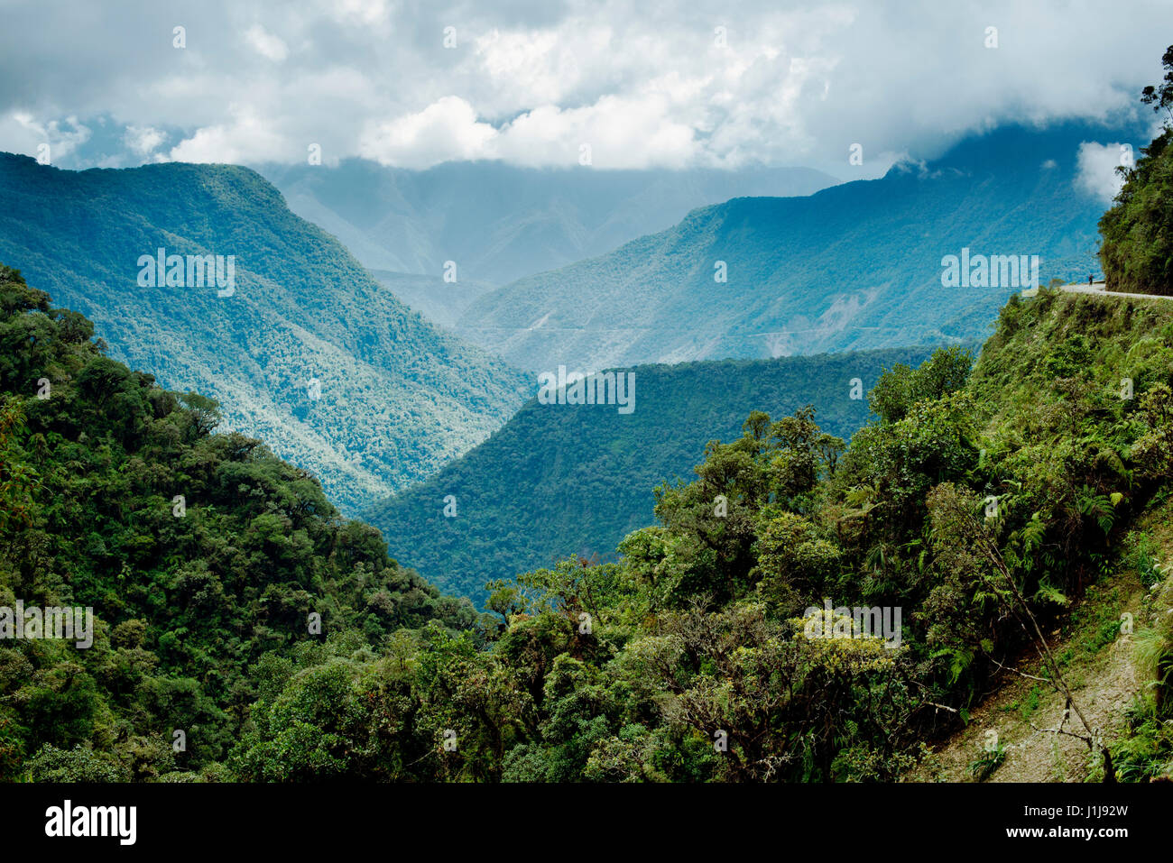 North yungas road bolivia bike hi-res stock photography and images - Alamy