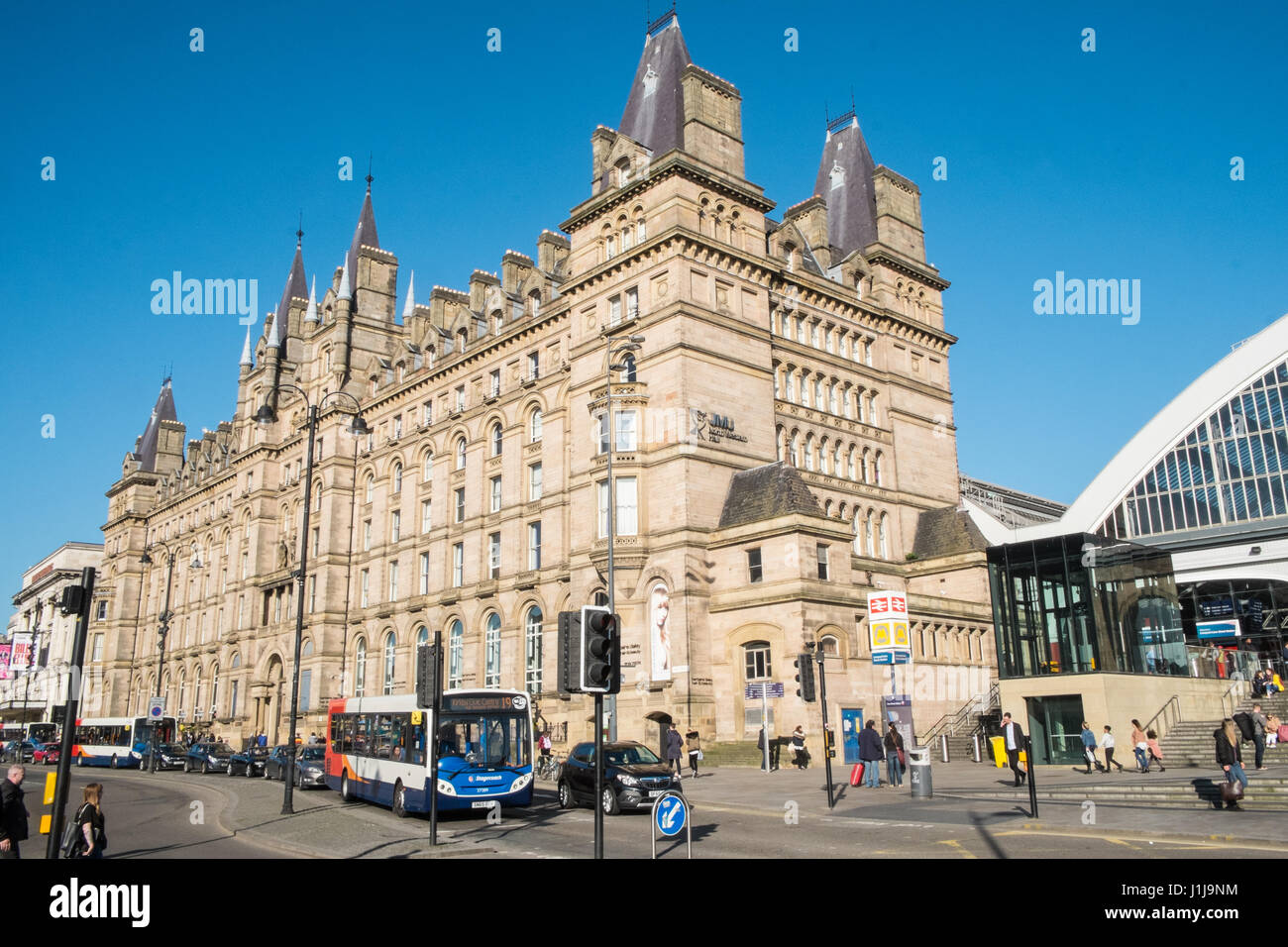 Student,accommodation,in,building,next to,Lime Street,train,station,Liverpool,Merseyside,England,City,City,Northern,North,England,English,UK.,U.K. Stock Photo
