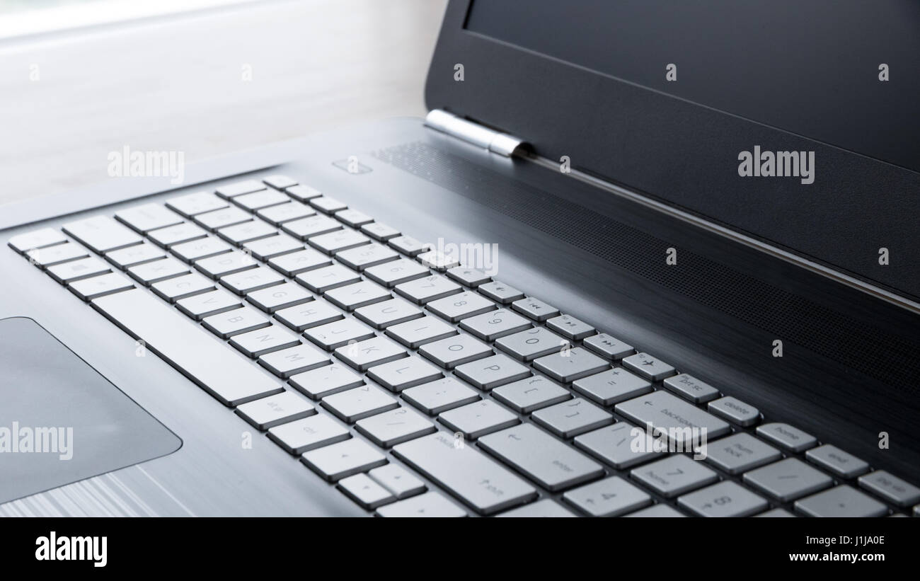 Laptop keyboard macro close-up Stock Photo - Alamy
