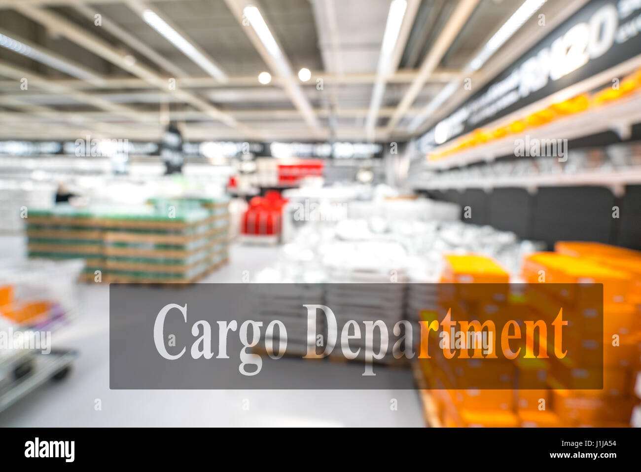 Warehouse or storehouse with blur background Stock Photo - Alamy