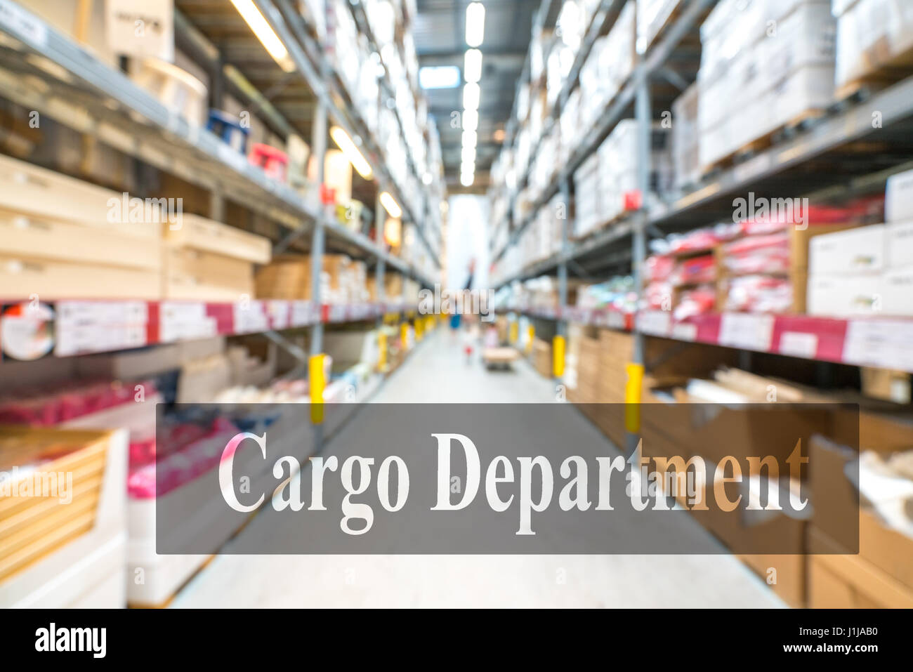 Warehouse or storehouse with blur background Stock Photo - Alamy