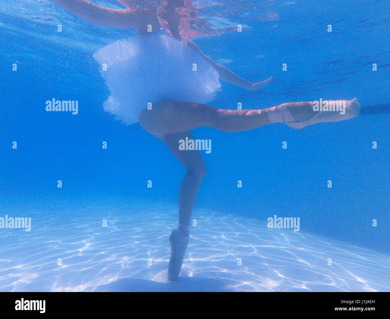 Underwater Dancer. Beautiful ballerina dressed with ballet tutu and Stock  Photo - Alamy