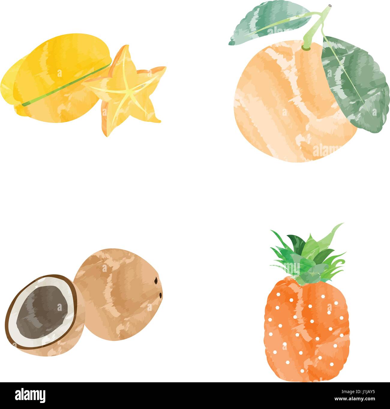 Set of fruits Stock Vector Image & Art - Alamy