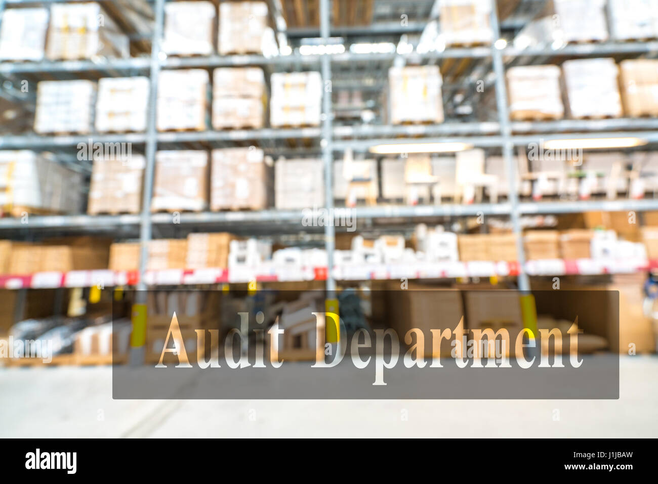 Warehouse or storehouse with blur background Stock Photo - Alamy