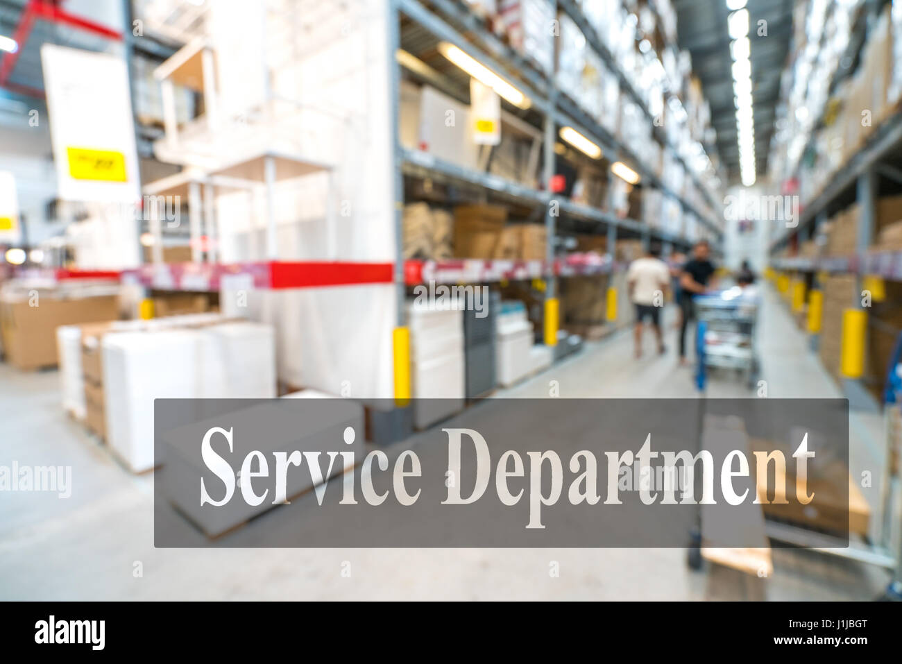 Warehouse or storehouse with blur background Stock Photo - Alamy
