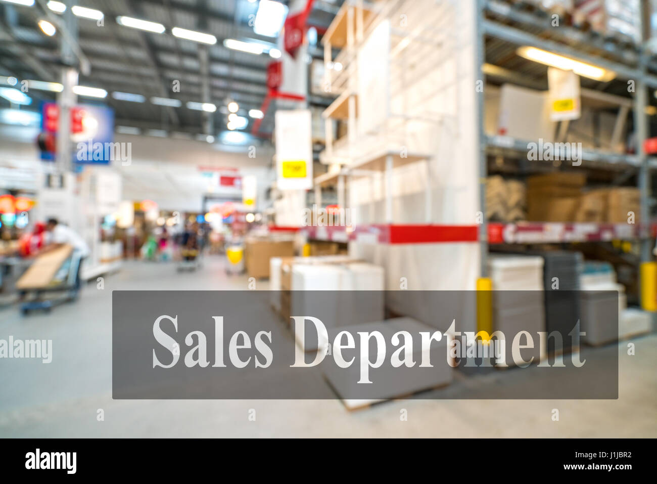 Warehouse or storehouse with blur background Stock Photo - Alamy