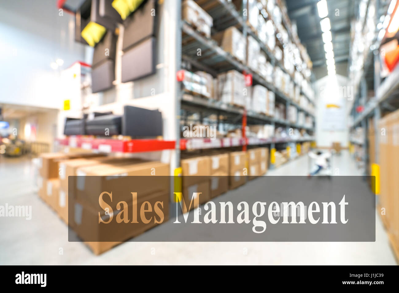 Warehouse or storehouse with blur background Stock Photo - Alamy