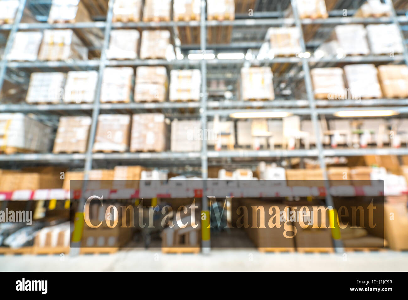 Warehouse or storehouse with blur background Stock Photo - Alamy