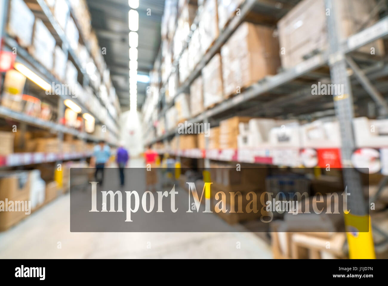 Warehouse or storehouse with blur background Stock Photo - Alamy