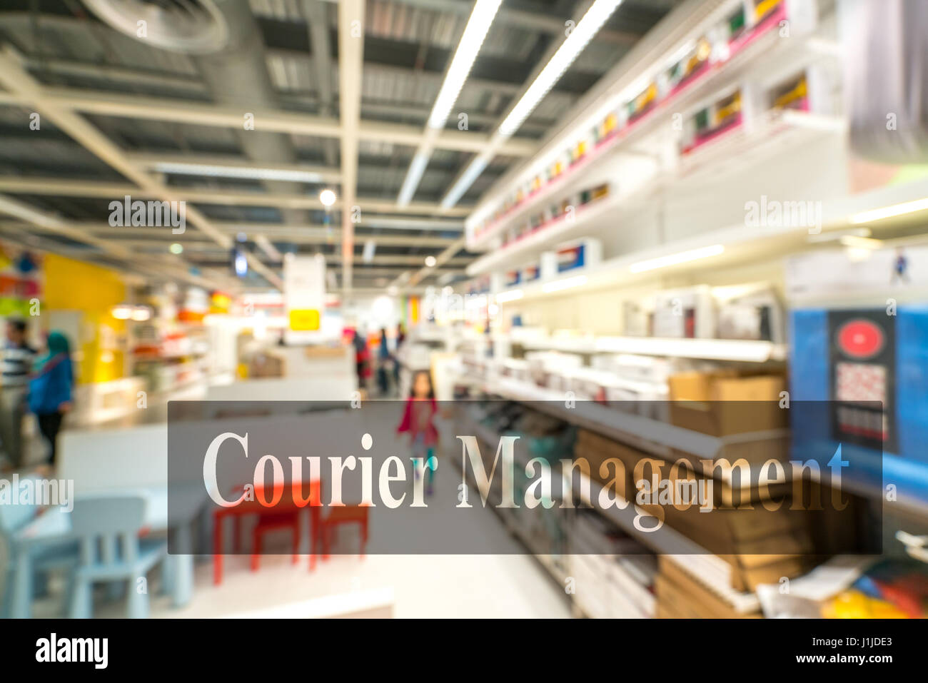 Warehouse or storehouse with blur background Stock Photo - Alamy