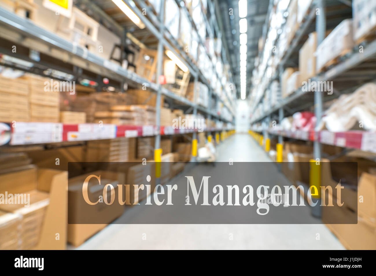 Warehouse or storehouse with blur background Stock Photo - Alamy