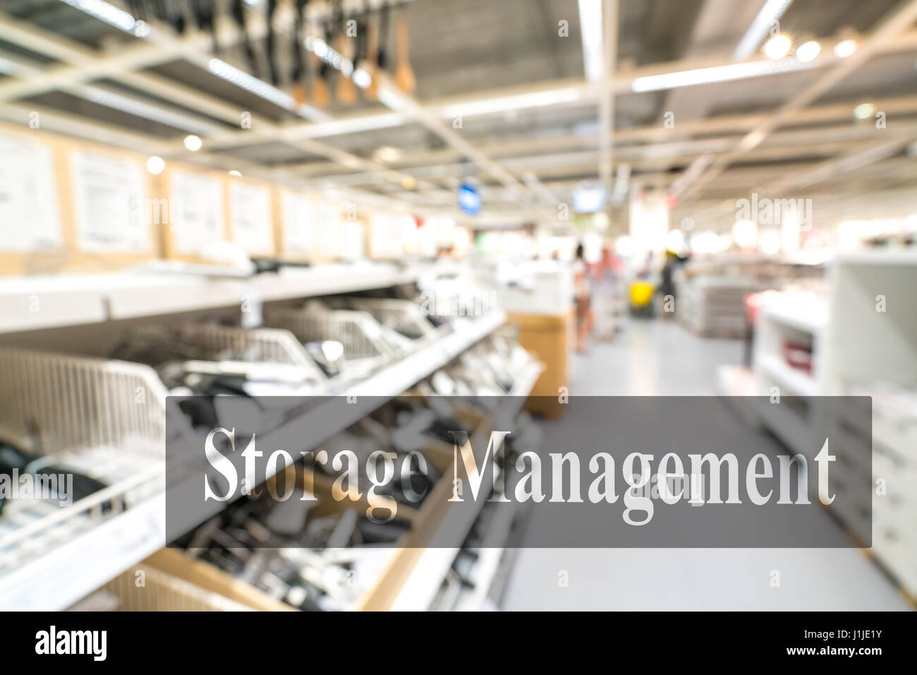 Warehouse or storehouse with blur background Stock Photo - Alamy