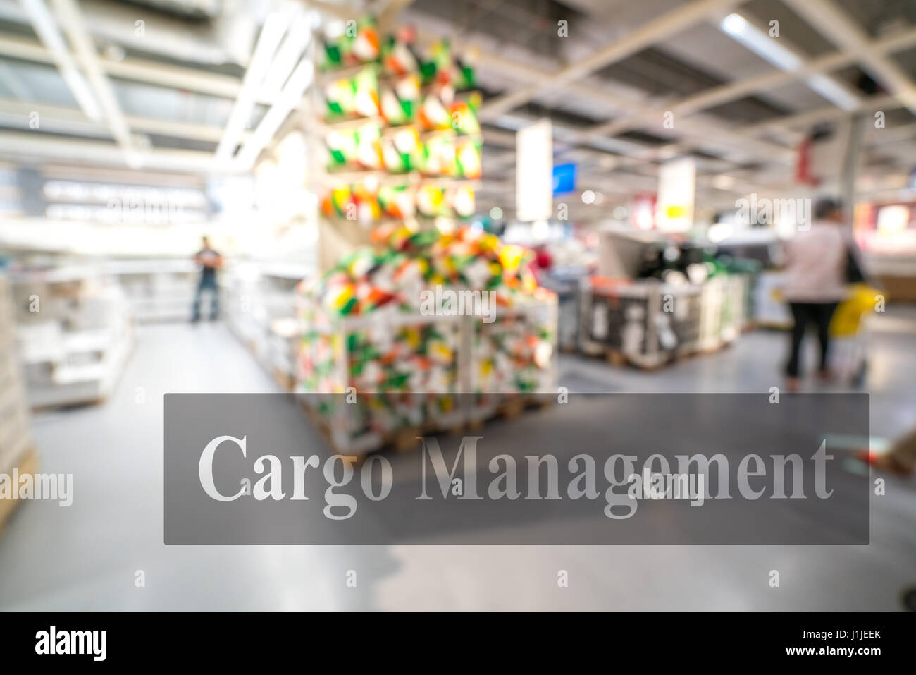 Warehouse or storehouse with blur background Stock Photo - Alamy