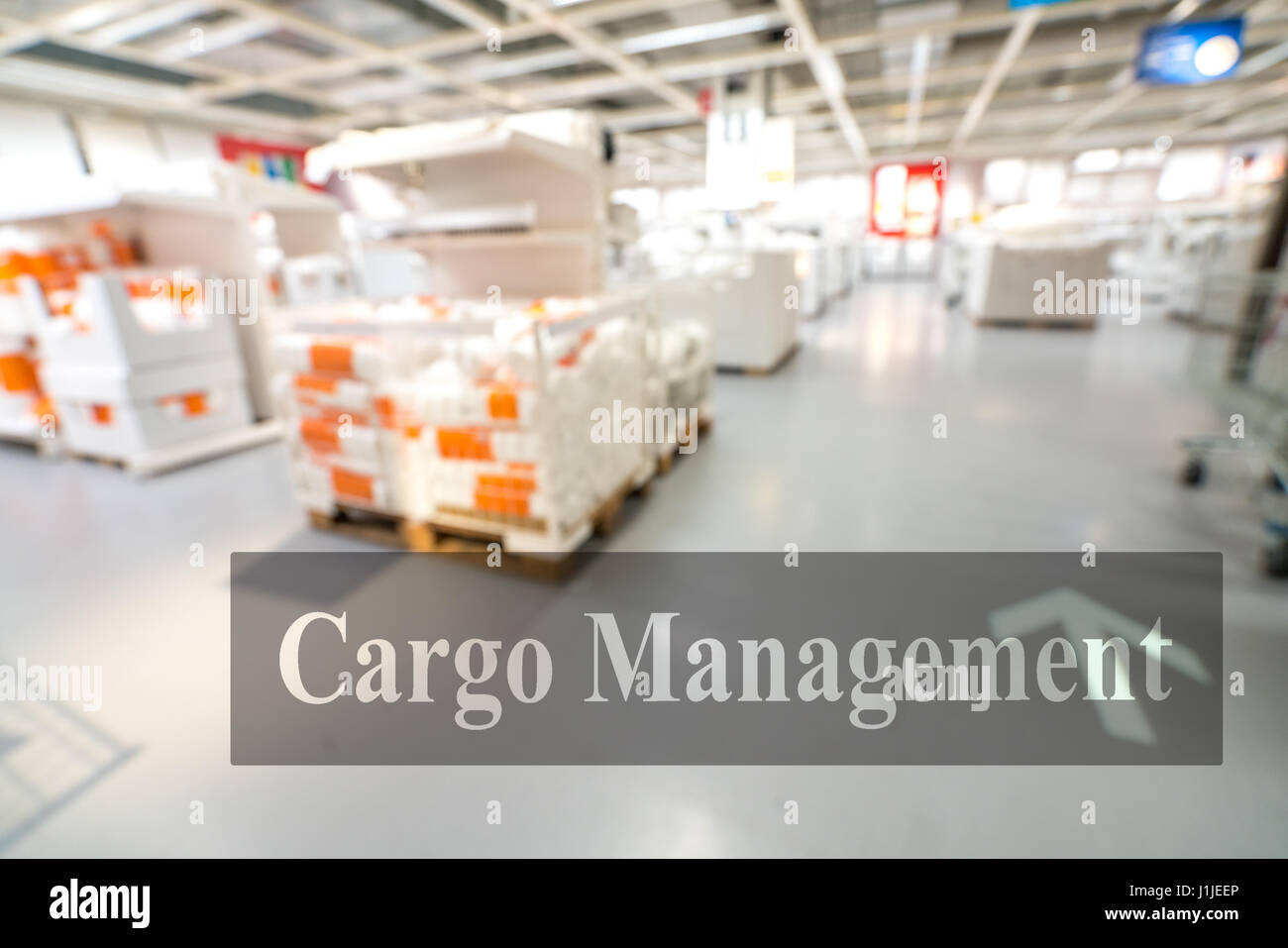 Warehouse or storehouse with blur background Stock Photo - Alamy