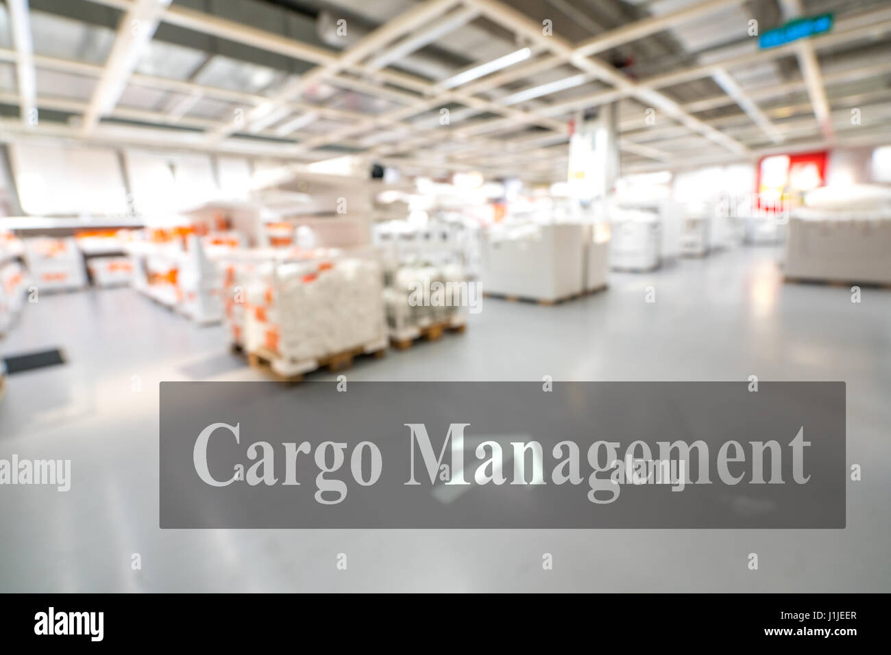 Warehouse or storehouse with blur background Stock Photo - Alamy