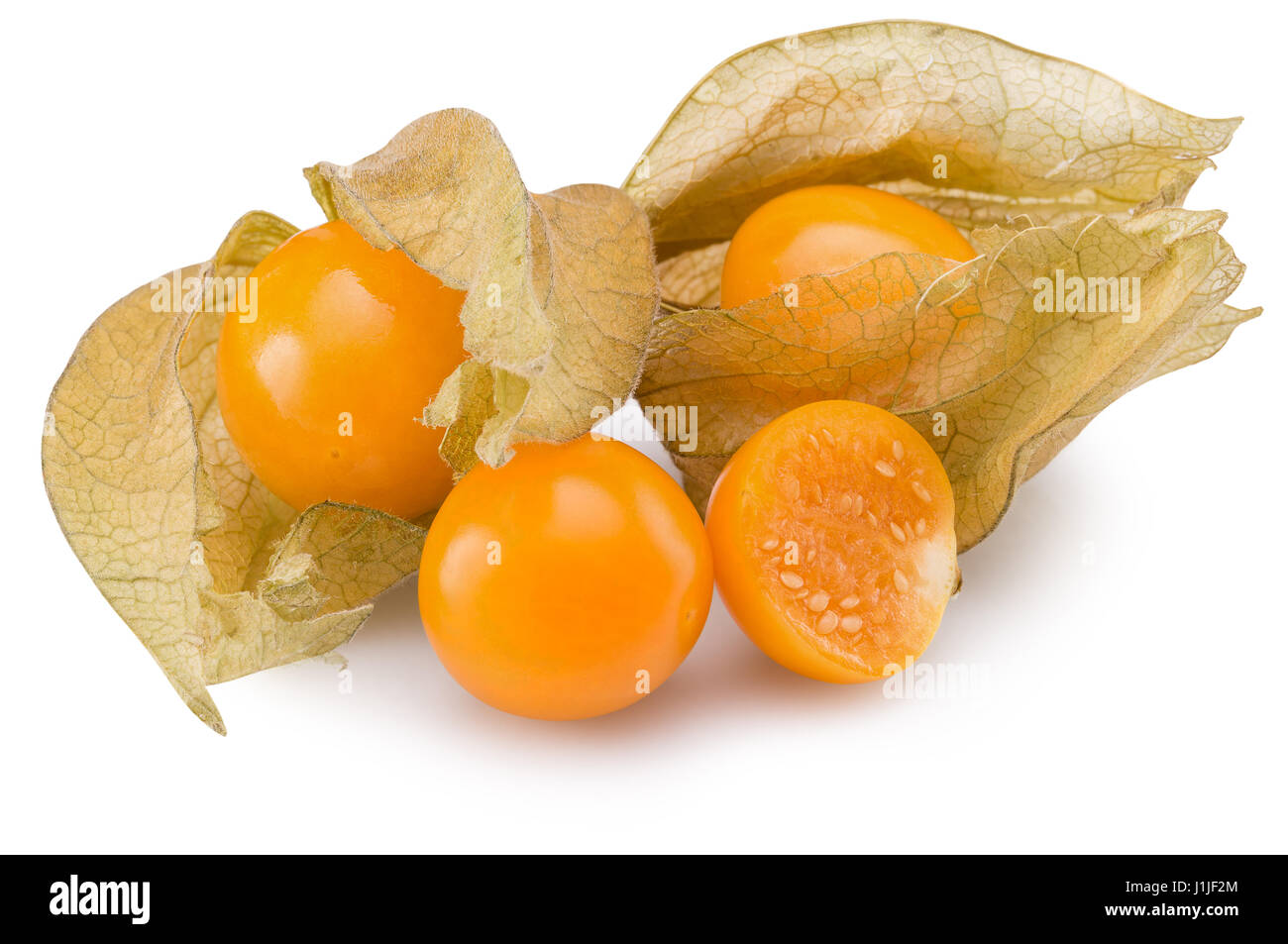 cape gooseberries isolated on the white background. Stock Photo
