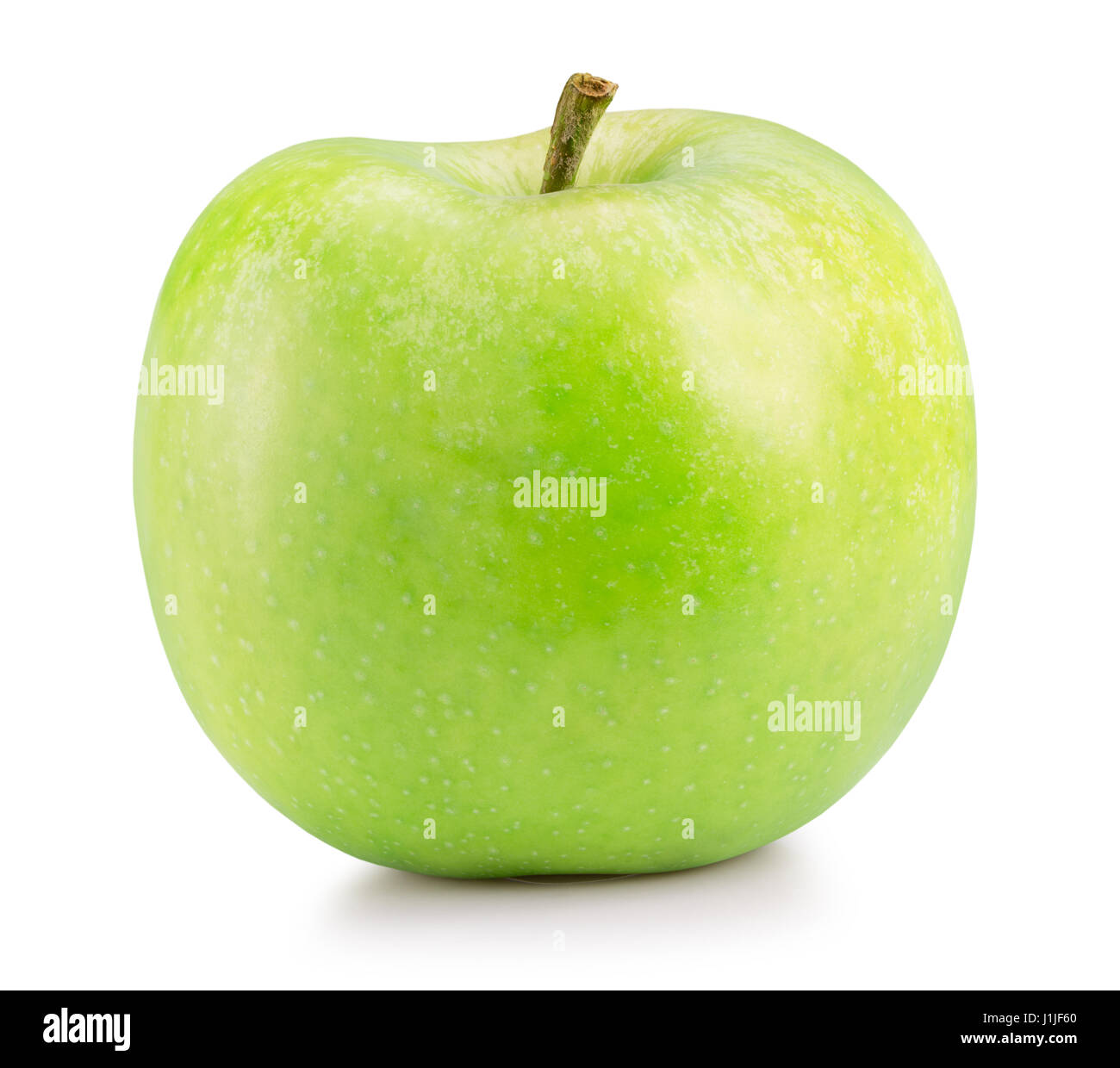 green apple isolated on a white background Stock Photo - Alamy