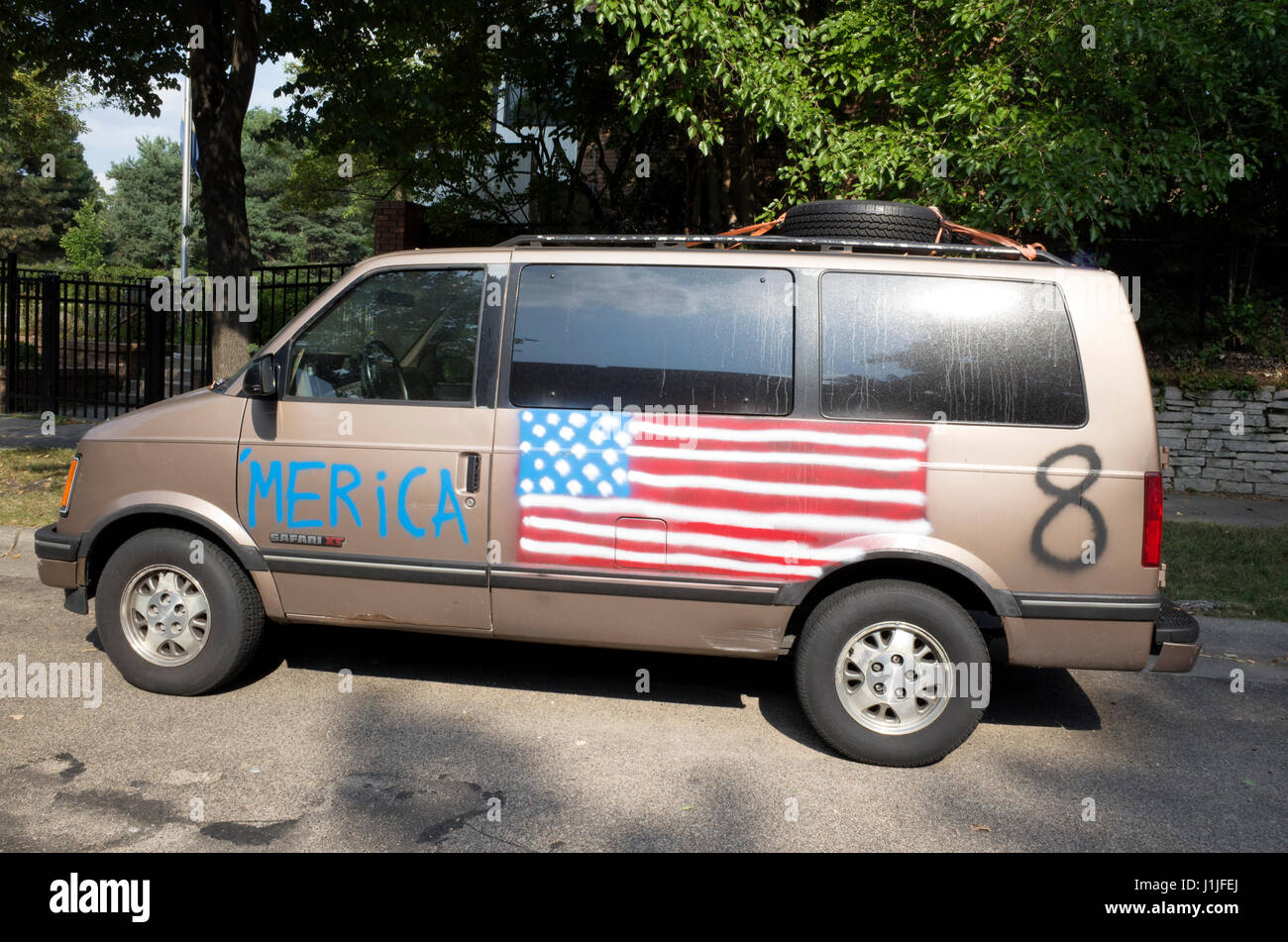american flag van