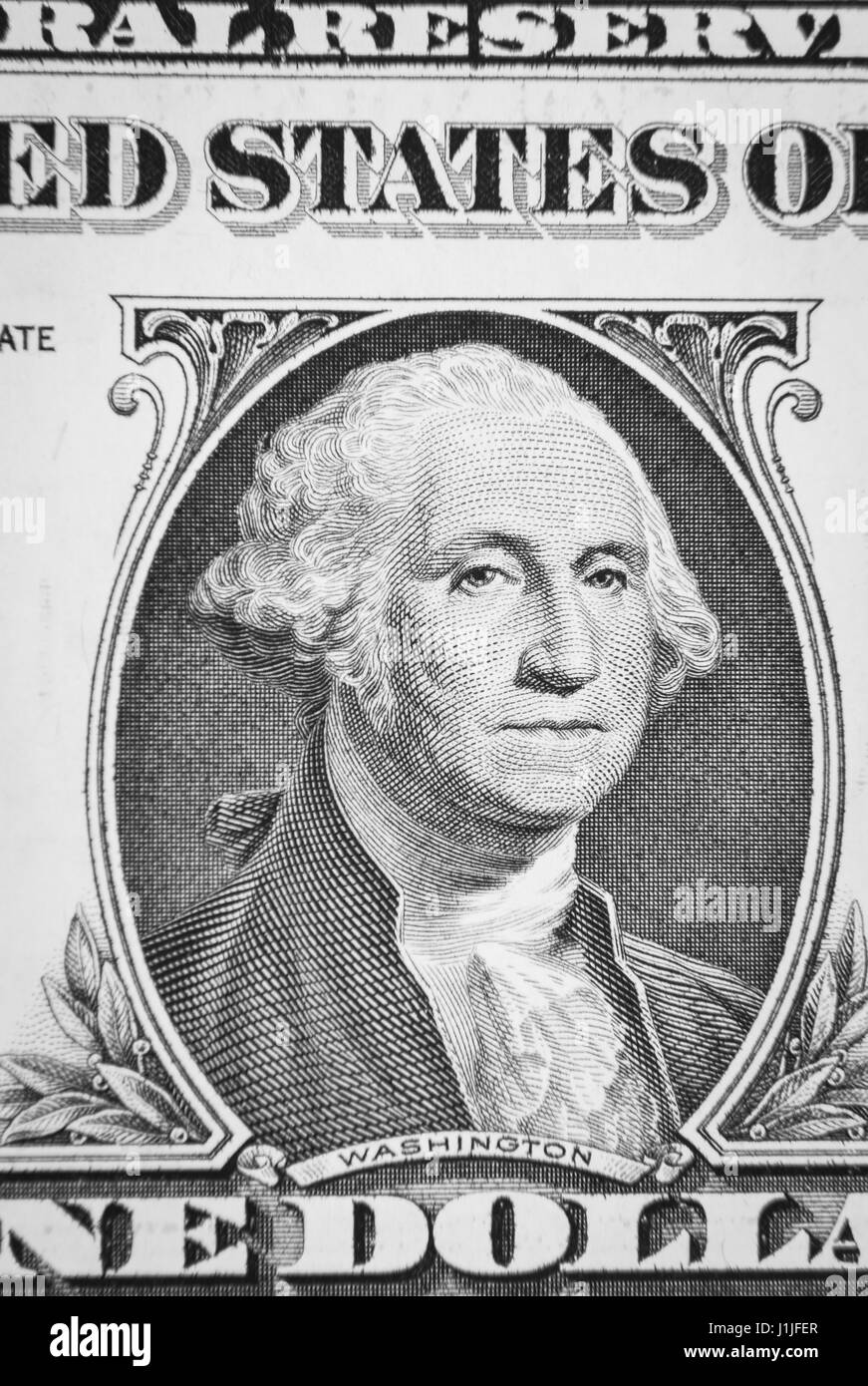 George washington dollar bill Black and White Stock Photos & Images - Alamy