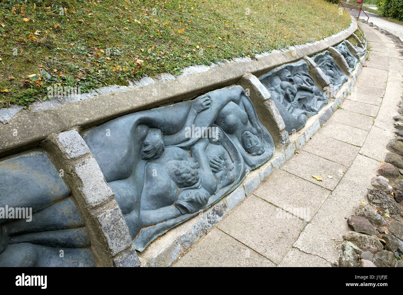 Caponi Art Park series of relief sculptures of Pompeii Underground