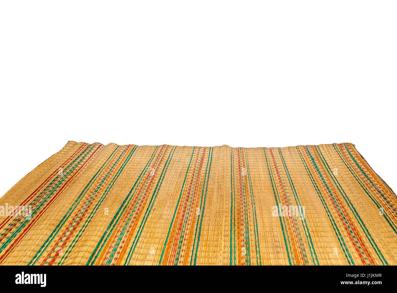 Colorful Bamboo Mat, Isolated on White Background Stock Photo - Alamy