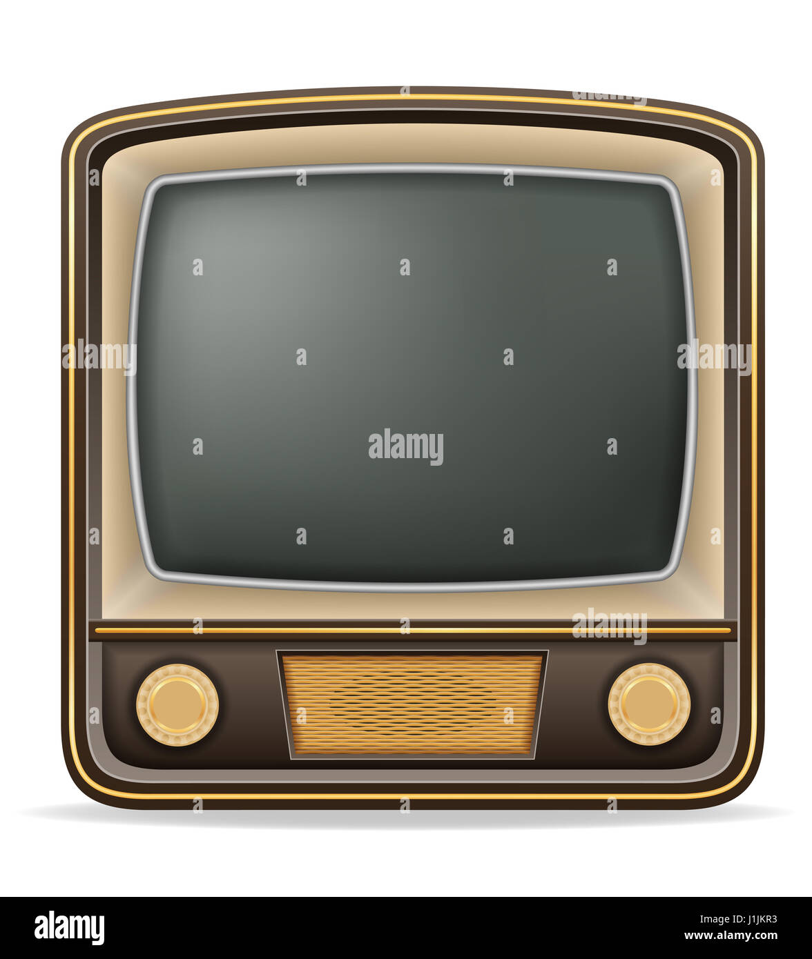tv old retro vintage icon stock vector illustration isolated on white ...