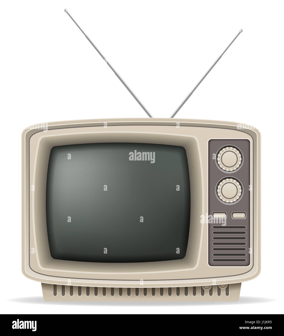tv old retro vintage icon stock vector illustration isolated on white ...