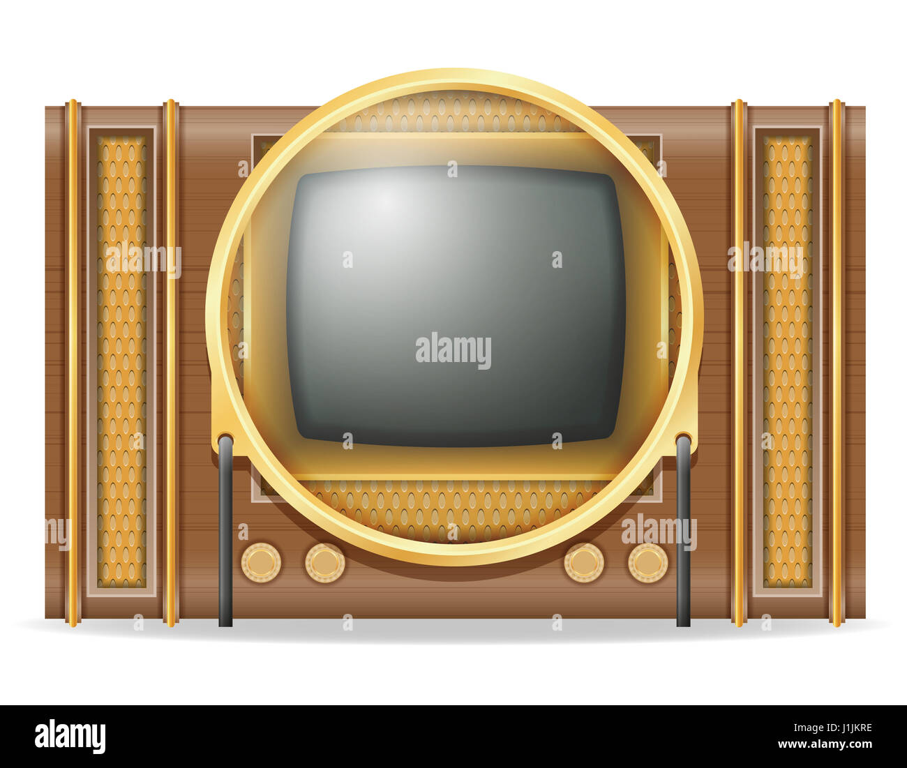 tv old retro vintage icon stock vector illustration isolated on white ...