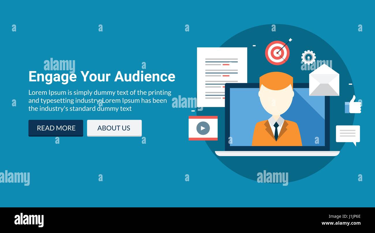 Interactive Content Concept Of Engaging Website Audiences Web