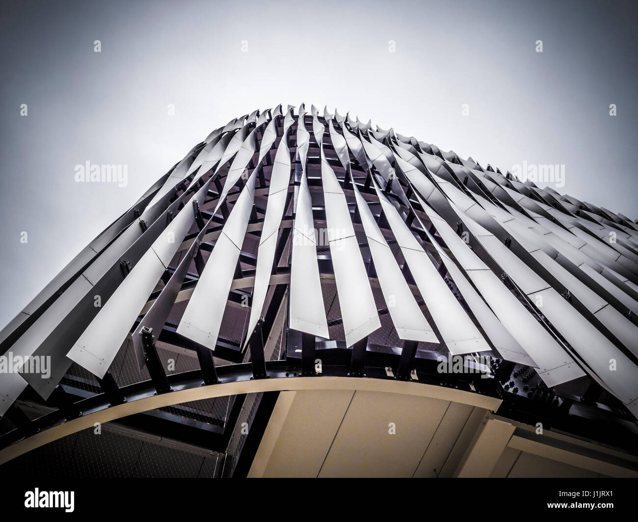 Exterior of multi storey car park at Victoria Gate, Leeds, UK Stock