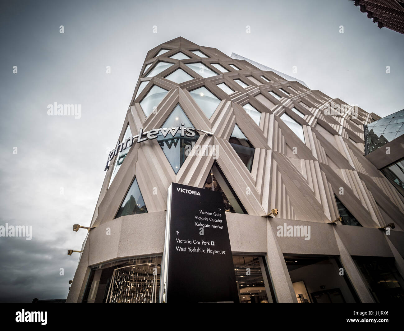 Exterior of John Lewis store at Victoria Gate, Leeds, UK Stock Photo