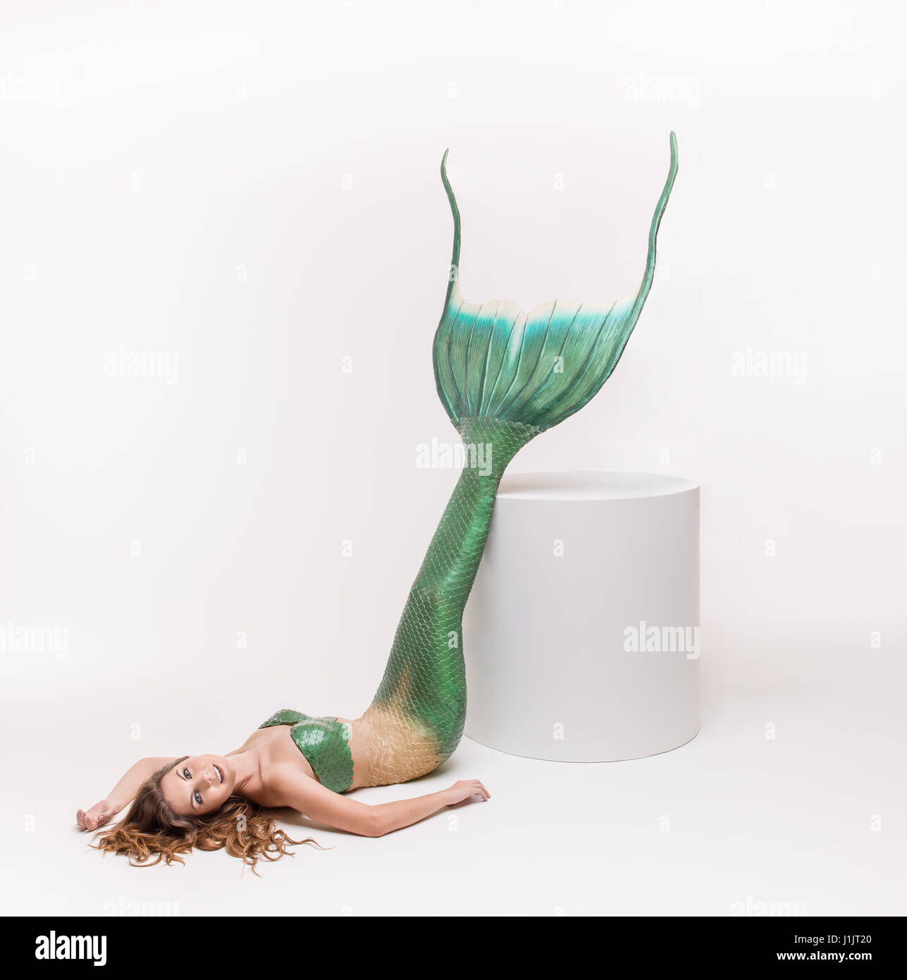 Mermaid in studio Stock Photo
