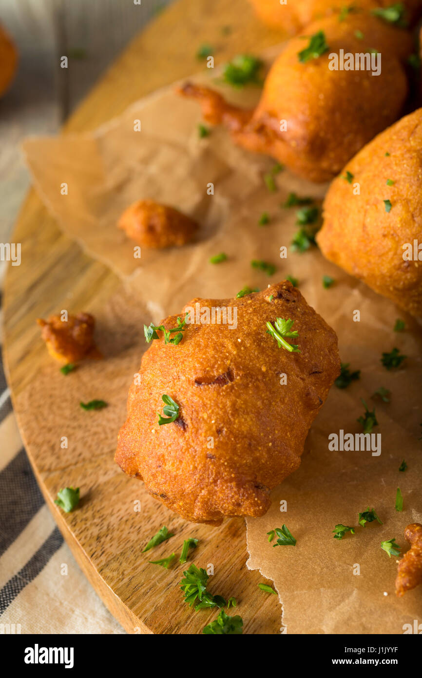 Homemade Deep Fried Hush Puppy Corn Fritters Stock Photo Alamy