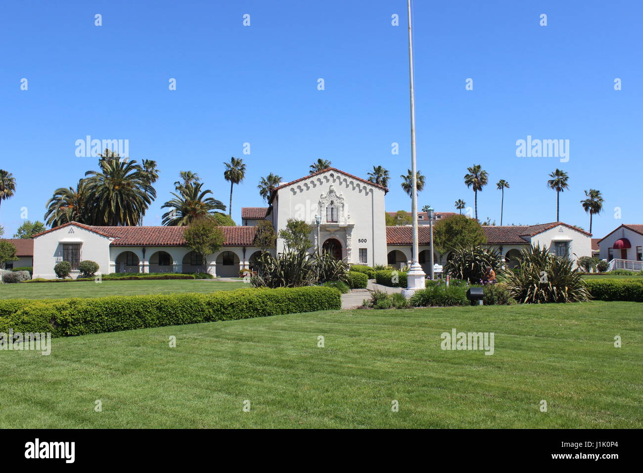 Marin Museum of Contemporary Art, former Headquarters Building at the Hamilton Field Air Force Base in Novato, California Stock Photo