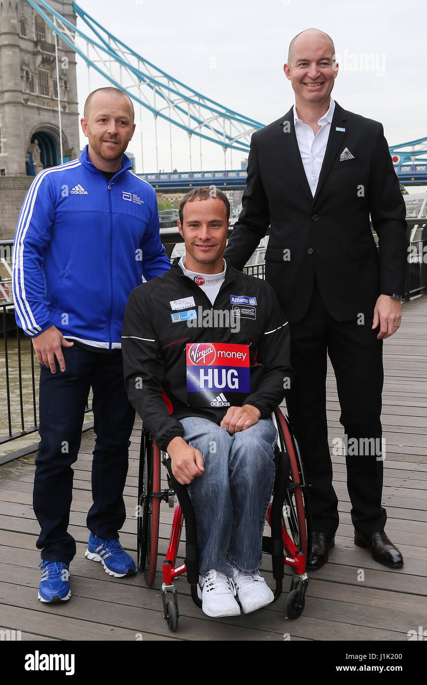 London, UK. 21st April, 2017. Tim Hadsima, Marcel Hug (Switzerland