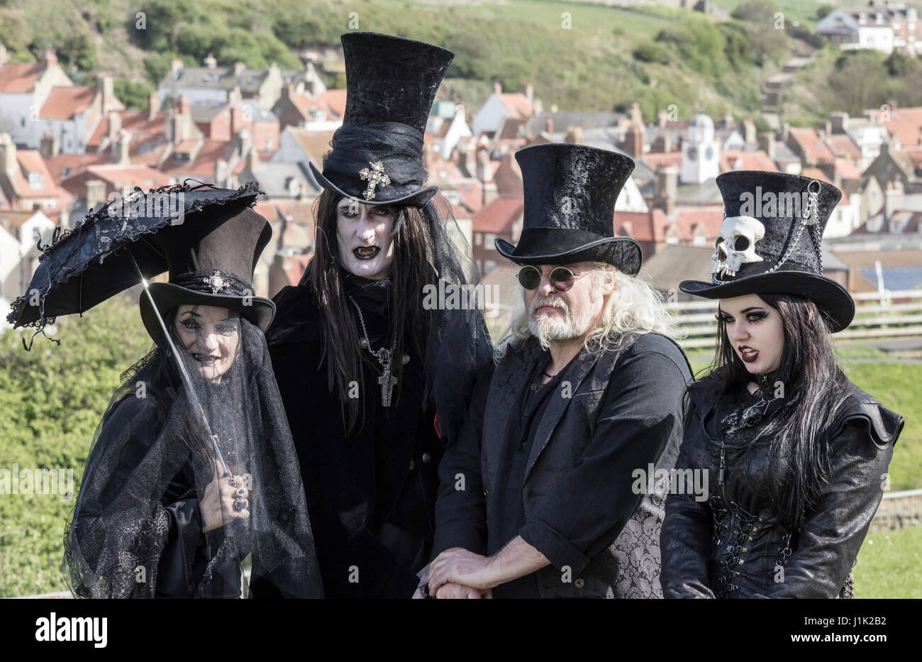 Whitby Goth weekend, Whitby, North Yorkshire, England. UK Stock Photo