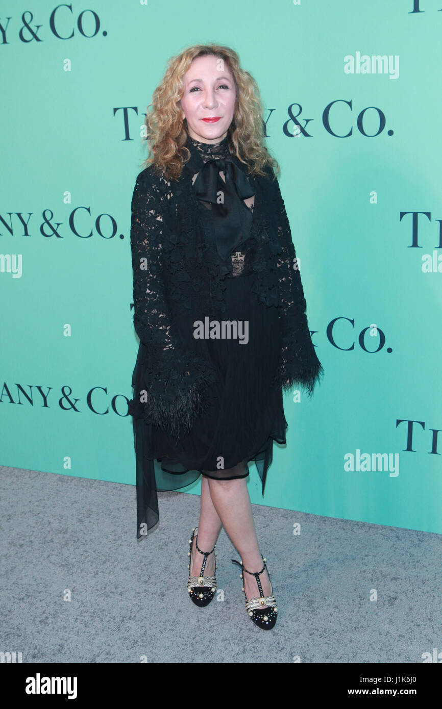 Brooklyn, NY, USA. 21st Apr, 2017. Reem Acra pictured as Tiffany & Co. Celebrates The 2017 Blue Book Collection at St. Ann's Warehouse in Brooklyn, New York City on April 21, 2017. Credit: Diego Corredor/Media Punch/Alamy Live News Stock Photo
