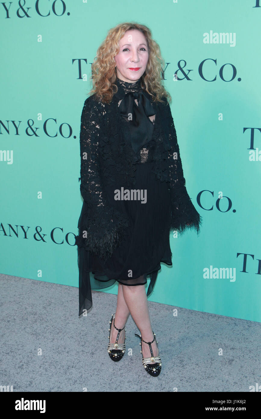 Brooklyn, NY, USA. 21st Apr, 2017. Reem Acra pictured as Tiffany & Co. Celebrates The 2017 Blue Book Collection at St. Ann's Warehouse in Brooklyn, New York City on April 21, 2017. Credit: Diego Corredor/Media Punch/Alamy Live News Stock Photo