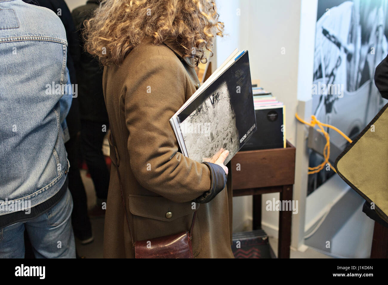 Denmark, Copenhagen, April 22nd. 2017. Vinyl collectors and music fans