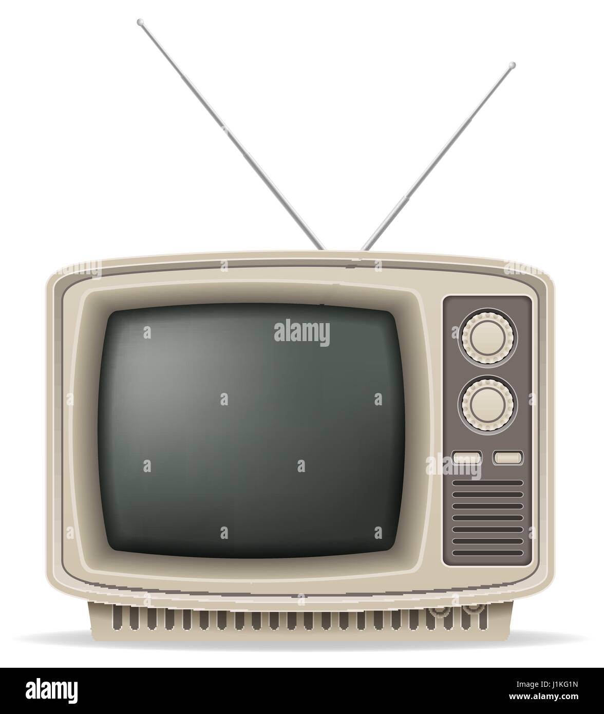tv old retro vintage icon stock vector illustration isolated on white ...