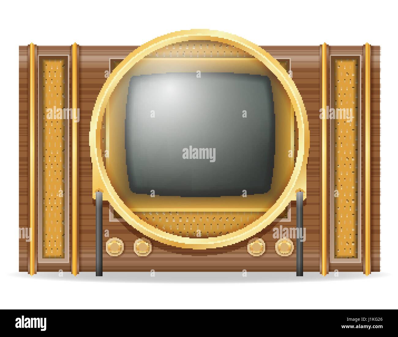 tv old retro vintage icon stock vector illustration isolated on white ...