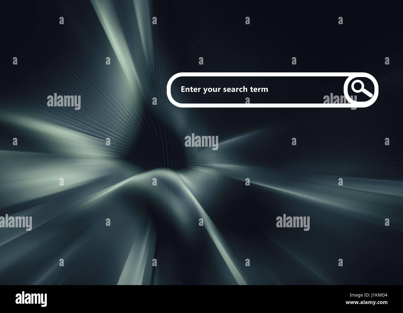 Digital composite of Search Bar with dark virtual background Stock