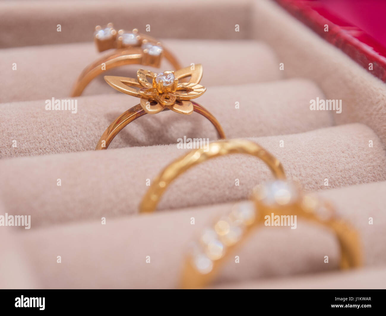 A Set of Gold Rings Stock Photo Alamy