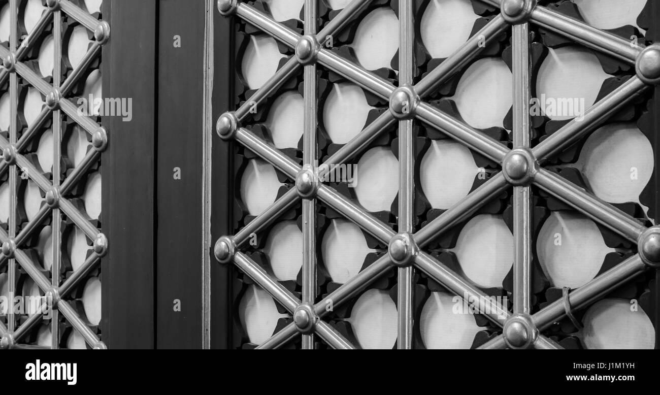 Traditional Chinese, Japanese window and door pattern Stock Photo