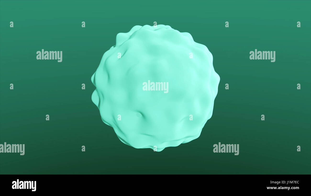 Flying abstract molecules in the air.looped.3d rendering Stock Photo