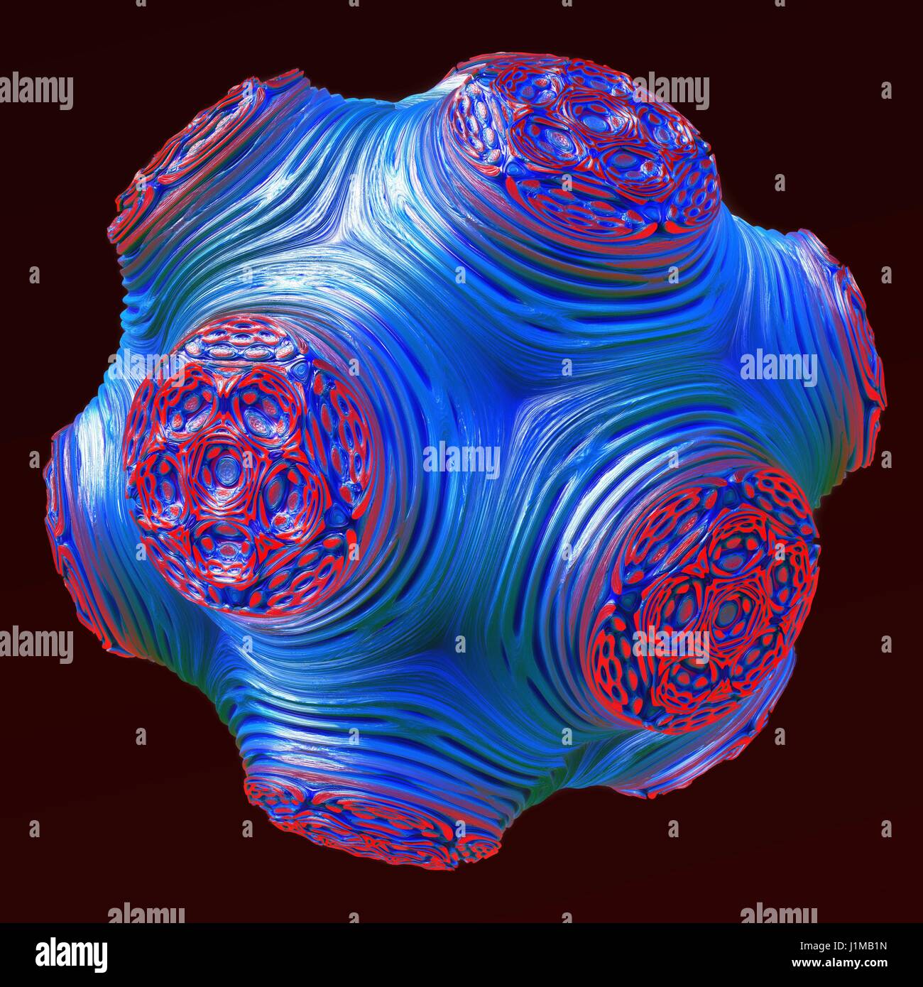 3D fractal. Computer-generated image of a three-dimensional fractal. Stock Photo