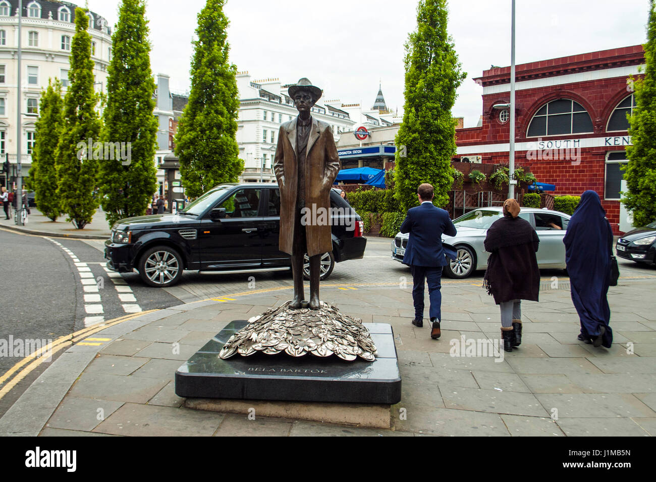 London, UK, 21/04/2017 Bela Bartok, 20th century Hungarian composer and pianist, statue in South Kensington. Stock Photo