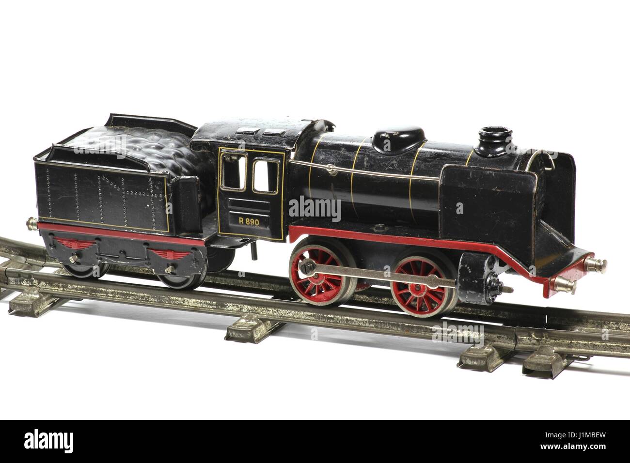 old model railway isolated on white background Stock Photo - Alamy