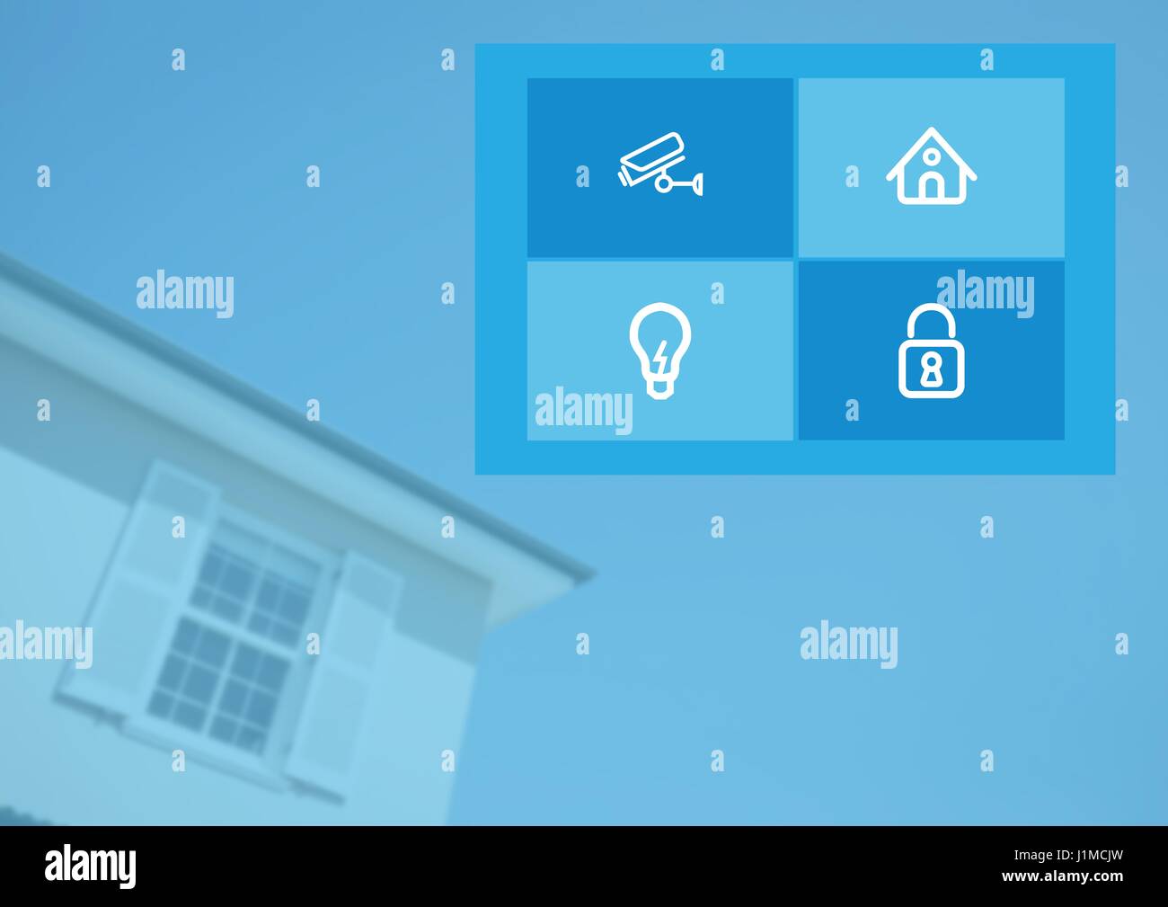 Digital composite of Home automation system App Interface Stock Photo Alamy
