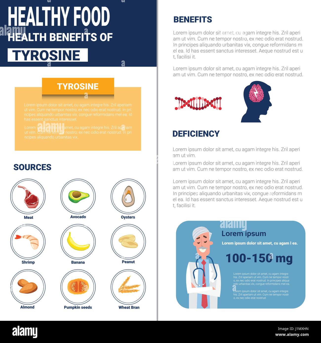 Healthy Food Infographics Products With Vitamins And Minerals Sources
